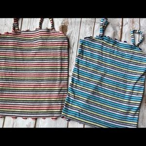 Pink and blue tube tops from Justice